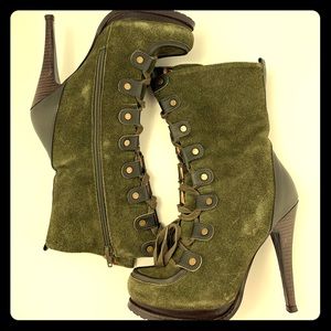Charles David Army Green Boots